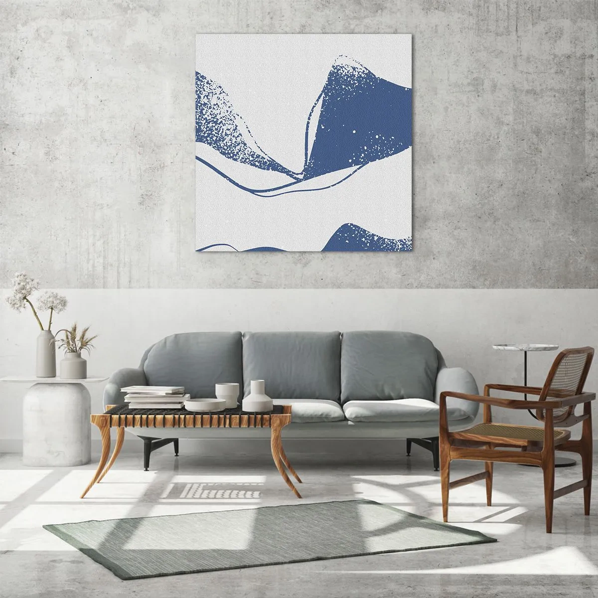 Obraz na skle - Okřídlená abstrakce - 70x70 cm