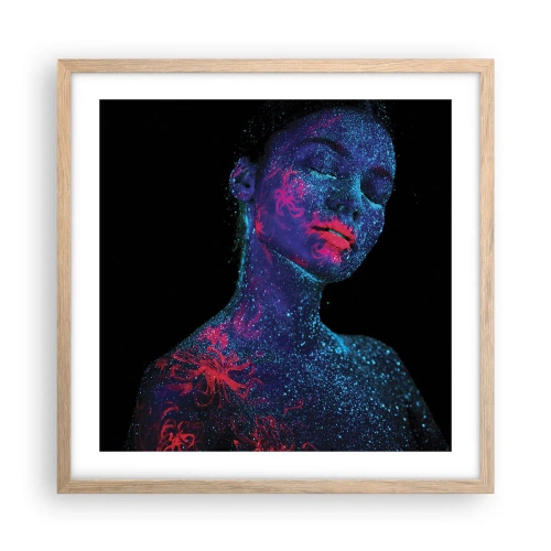 Plakát v rámu světlý dub - V hvězdném prachu - 50x50 cm