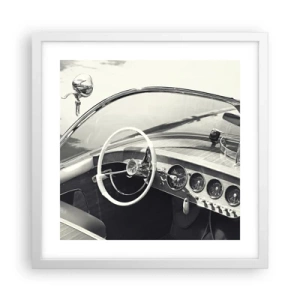 Plakát v bílém rámu - Počasí pro bohaté - 40x40 cm