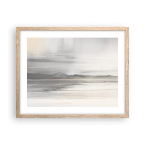 Plakát v rámu světlý dub - Zamyšlená dálka - 50x40 cm