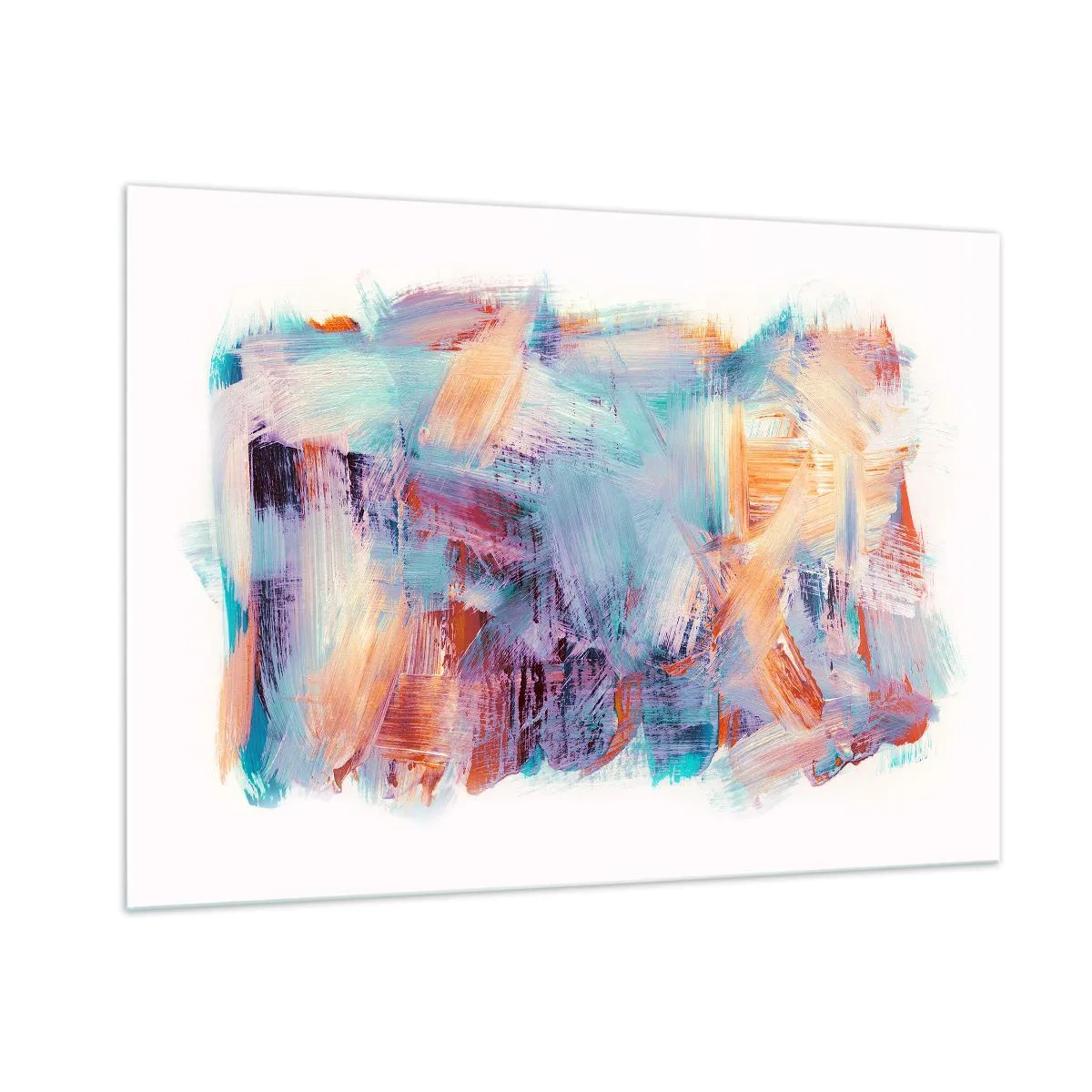 Obraz na skle - Barevný nepořádek - 100x70 cm