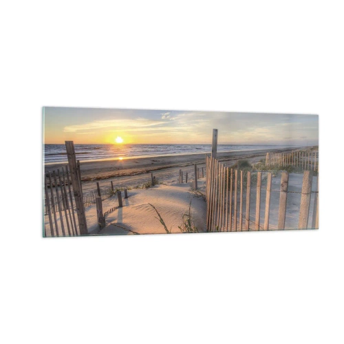 Obraz na skle - Odlesk a stín větru - 100x40 cm