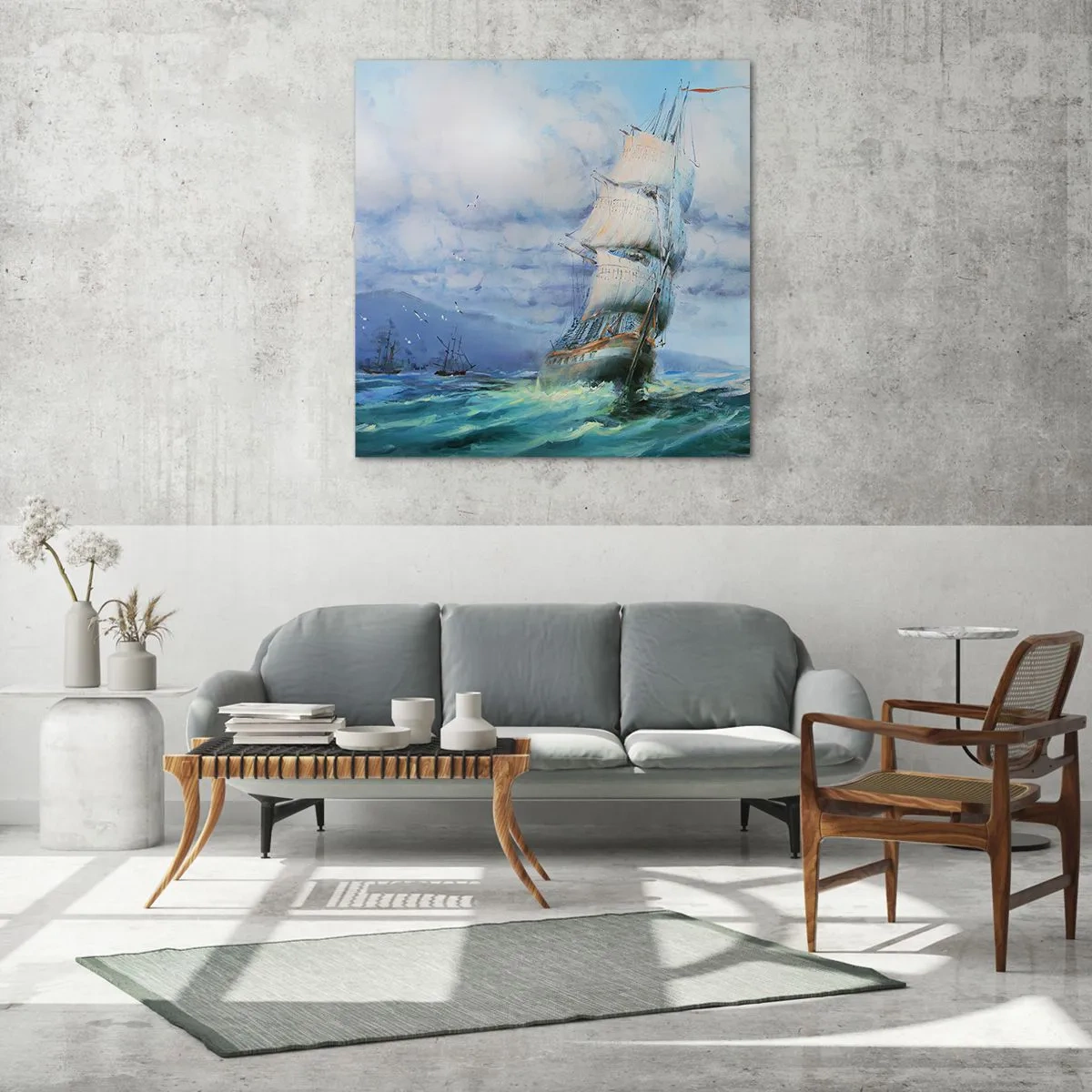 Obraz na skle - Šťastnou cestu - 50x50 cm