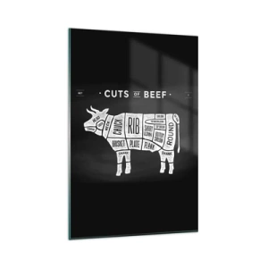 Obraz na skle - Slabikář řezníka - 80x120 cm