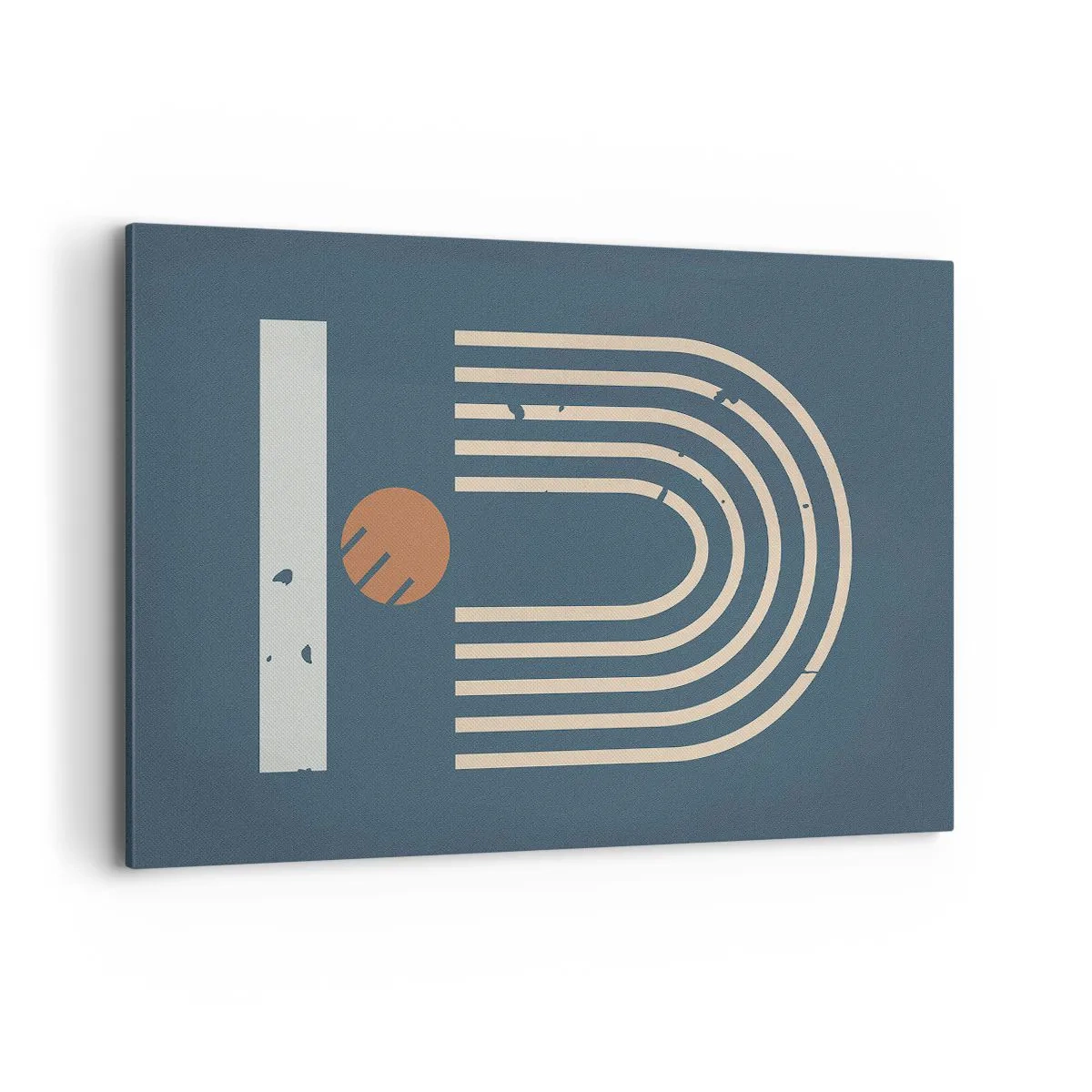 Obraz na plátně - Geometrie v námořnické modři - 120x80 cm