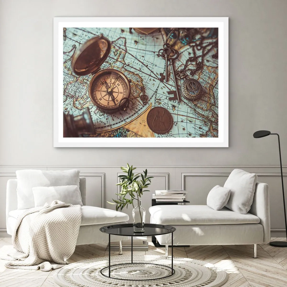 Plakát v bílém rámu - Pro dobrodruha - 91x61 cm