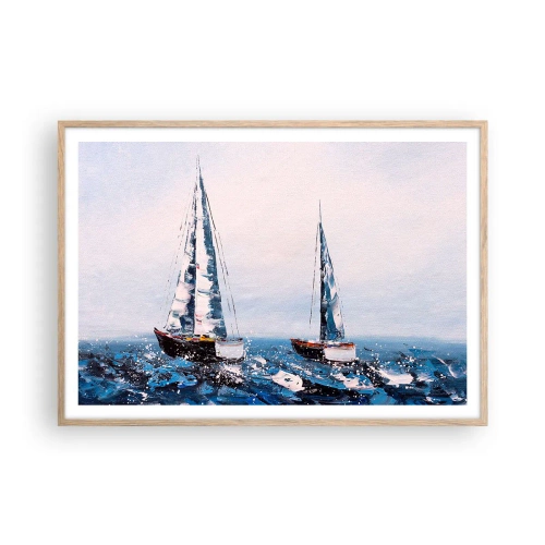 Plakát v rámu světlý dub - Bratrství větru - 100x70 cm