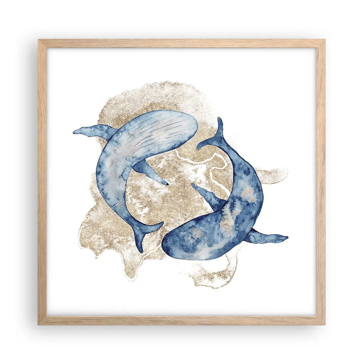 Plakát v rámu světlý dub - Přátelství nebo láska? - 50x50 cm