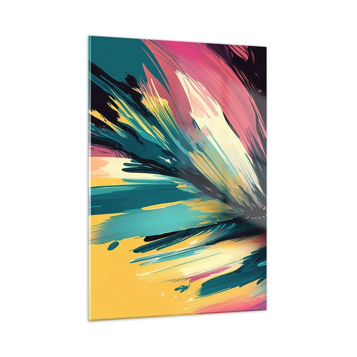 Obraz na skle - Kompozice – exploze radosti - 50x70 cm