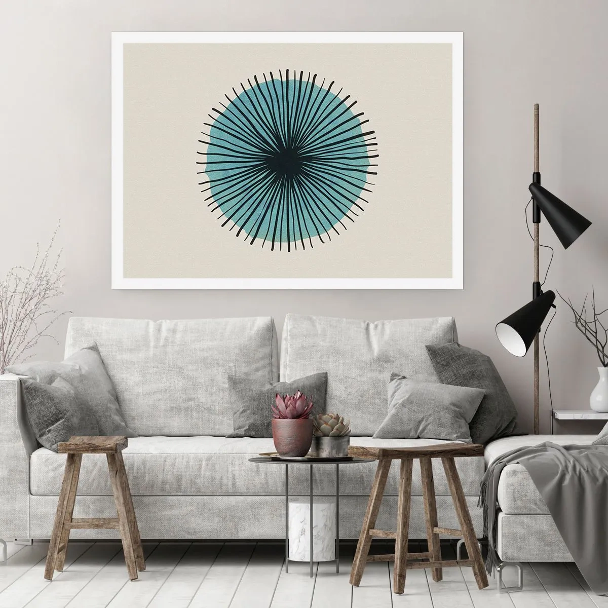 Plakát - Zářící modrá - 70x50 cm