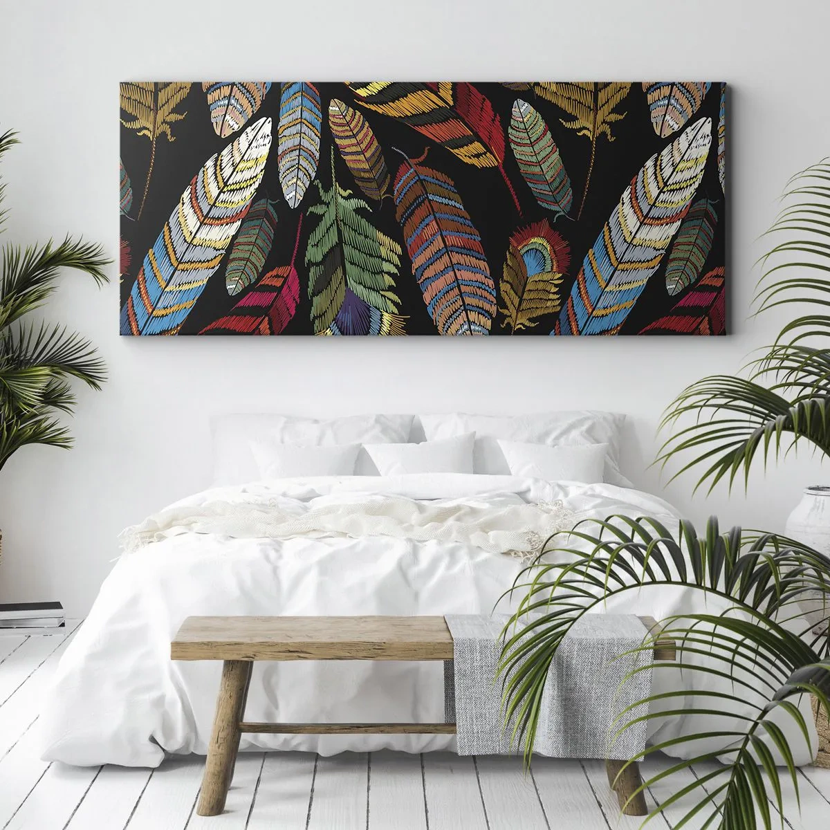 Obraz na plátně - Ptačí karneval - 160x50 cm