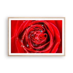 Plakát v rámu světlý dub - V kapkách rosy - 91x61 cm