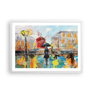 Plakát v bílém rámu - Pařížské legendy - 70x50 cm