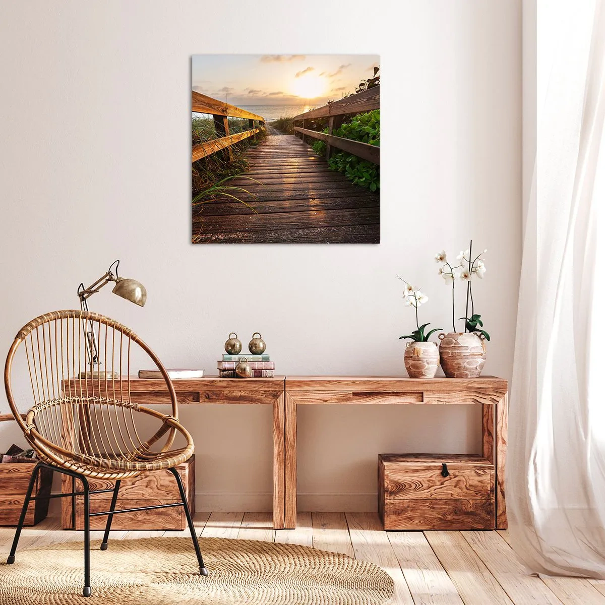 Obraz na plátně - A přímo ke břehu - 50x50 cm