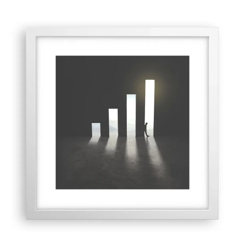 Plakát v bílém rámu - Úspěch – imprese - 30x30 cm