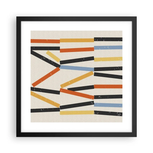Plakát v černém rámu - Kompozice na úrovni - 40x40 cm