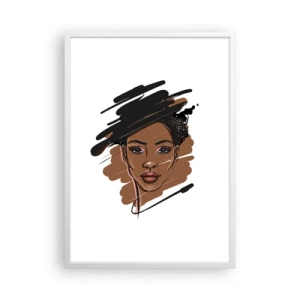 Plakát v bílém rámu - Sladká jako čokoláda - 50x70 cm