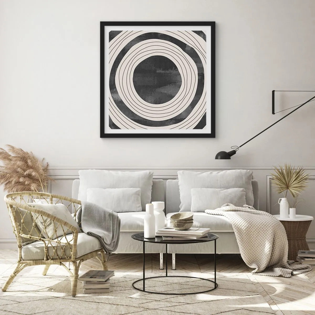 Plakát v černém rámu - Přesný zásah - 60x60 cm