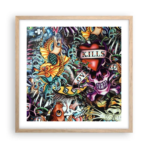 Plakát v rámu světlý dub - Sen tatéra - 50x50 cm