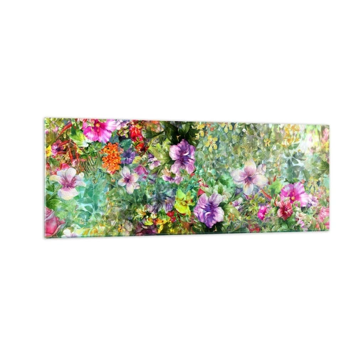 Obraz na skle - Do květů, k záhubě - 140x50 cm