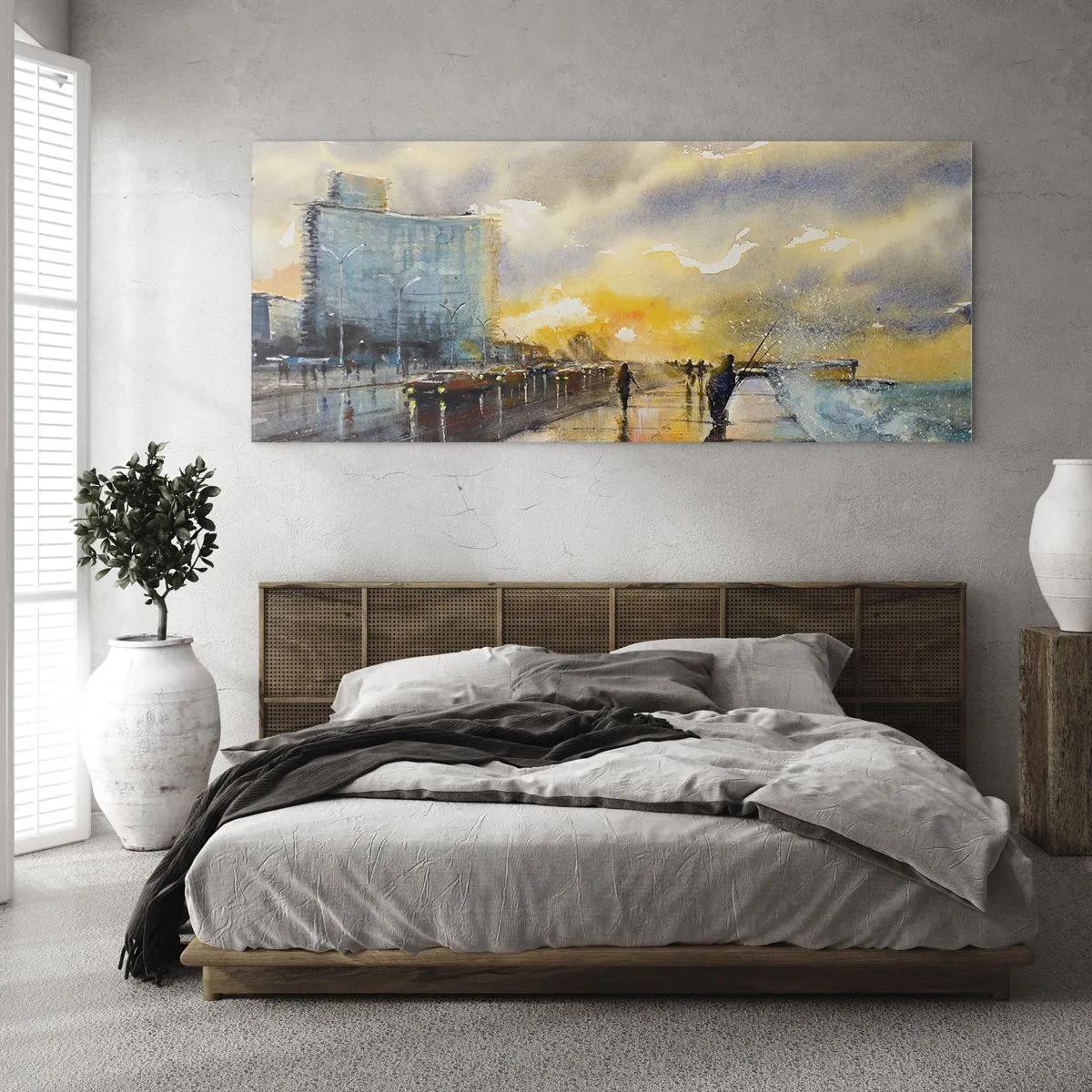 Obraz na skle - Život na pobřeží - 140x50 cm