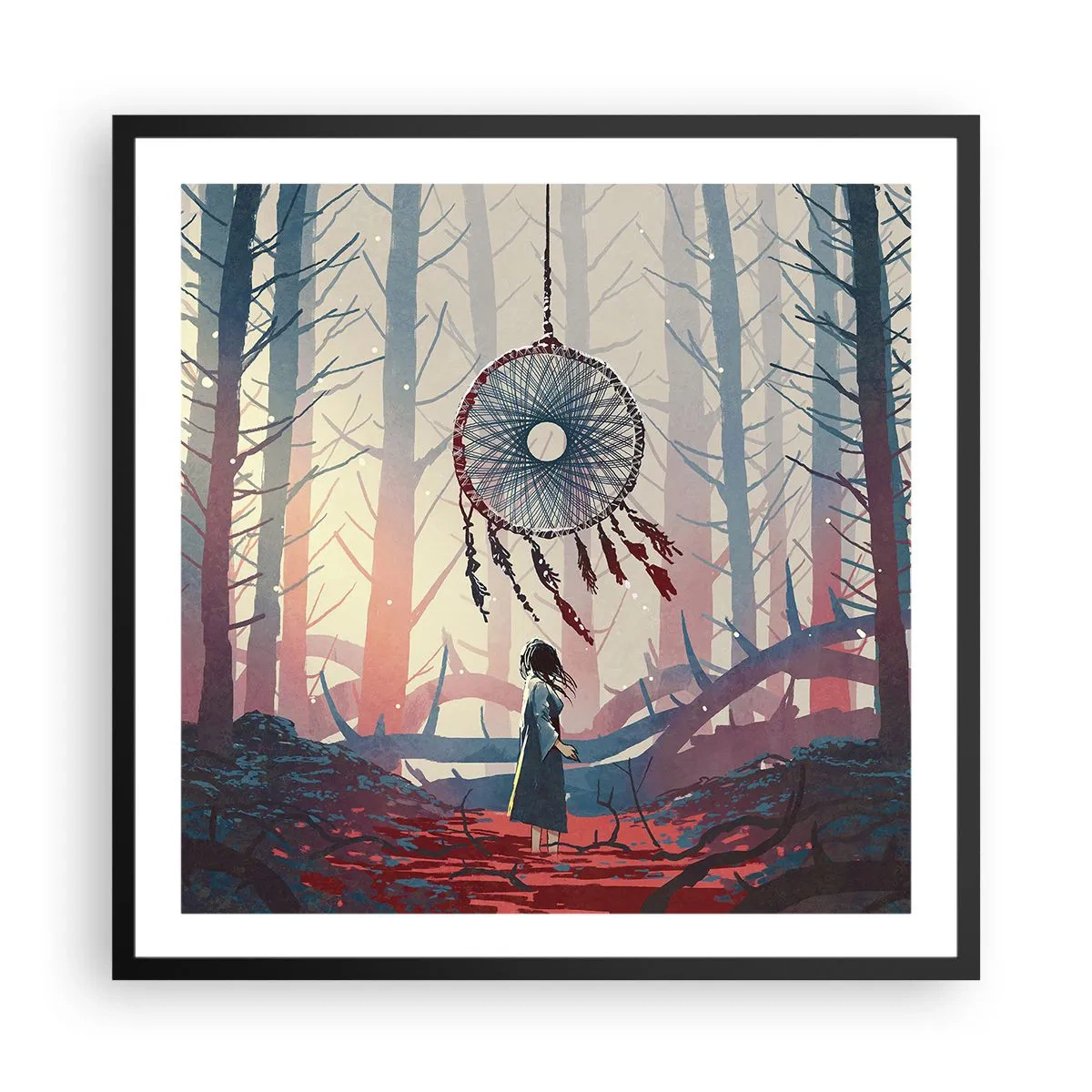 Plakát v černém rámu - Tajný rituál štěstí - 60x60 cm