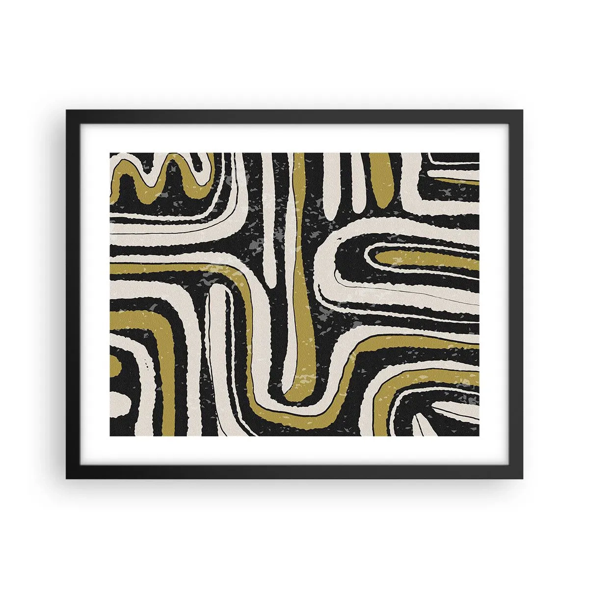 Plakát v černém rámu - Kompozice: trakty a uličky - 50x40 cm