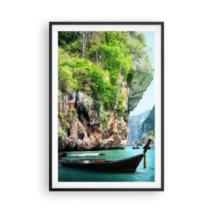 Plakát v černém rámu - Pozvánka na exotickou cestu - 61x91 cm