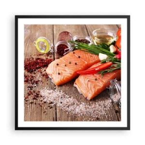 Plakát v černém rámu - Norské dobrodružství v kuchyni - 60x60 cm