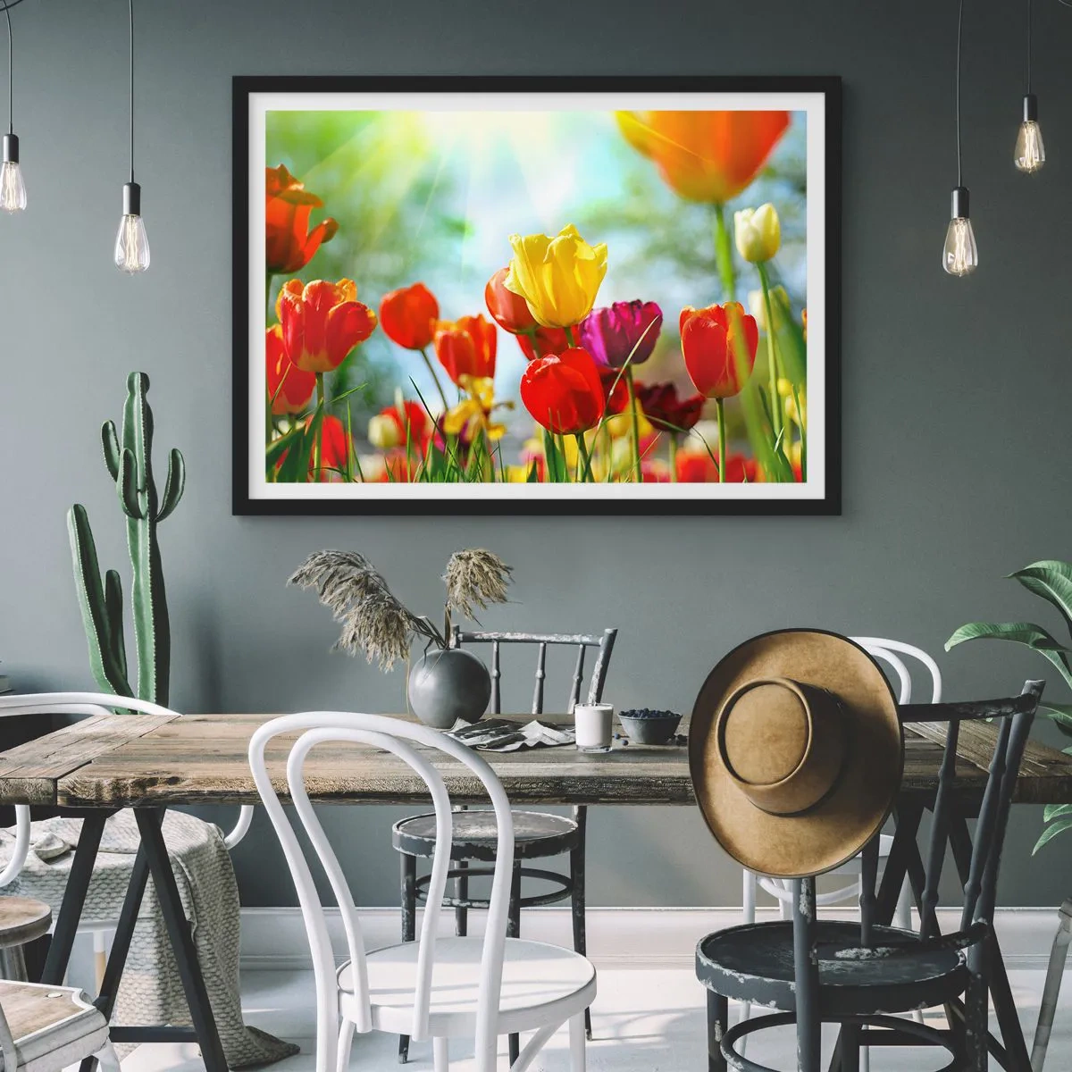 Plakát v černém rámu - Všechny barvy slunce - 70x50 cm