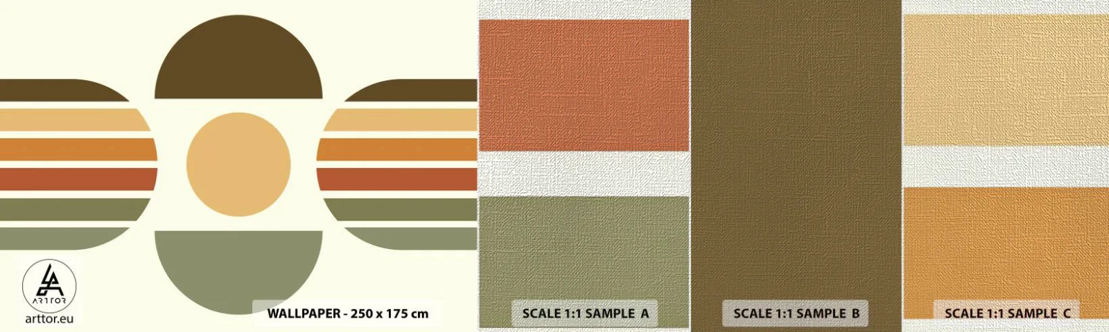 Vzor Fototapety Premium Canvas - V barvách země - Abstrakce, Kus, Grafika - 100x30 cm