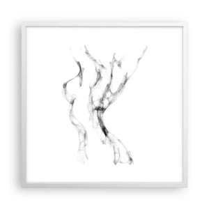 Plakát v bílém rámu - Krásná a silná - 60x60 cm