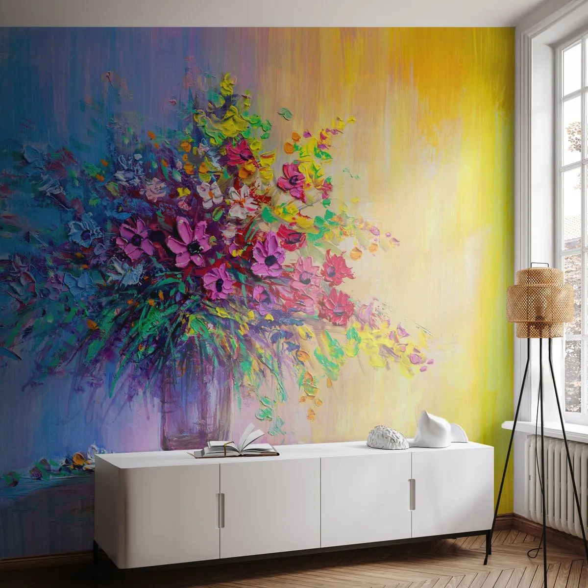 Fototapeta Standard Eco - Dar letní louky - Květiny ve váze, Kus, Kytice květin - 200x140 cm