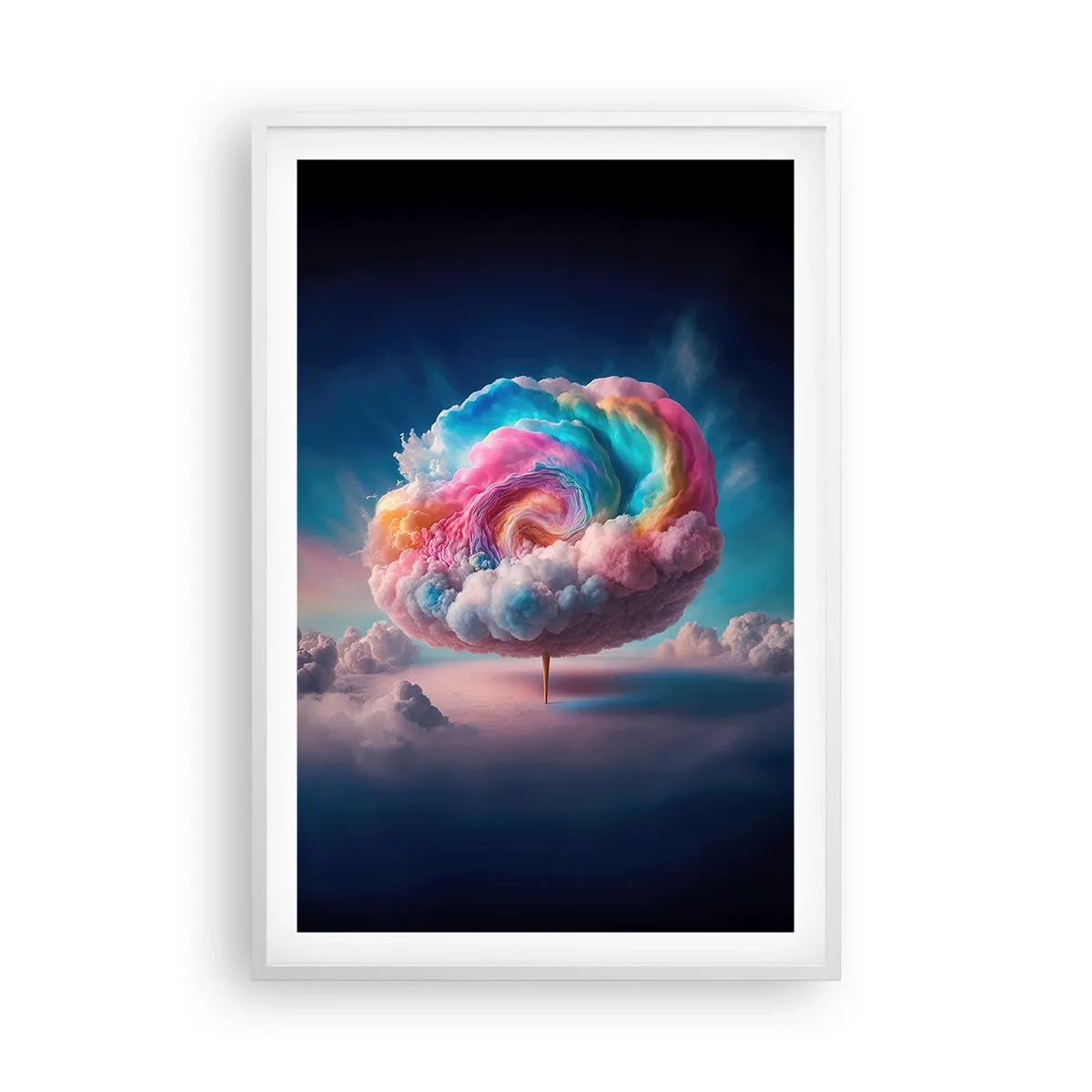 Plakát v bílém rámu - Sen o zábavním parku - 61x91 cm