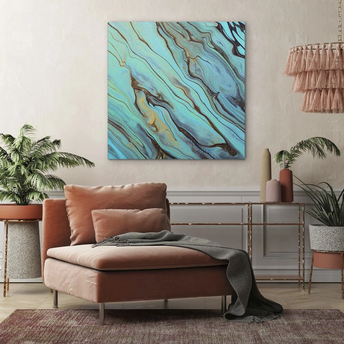 Obraz na plátně - Tyrkysový příliv - 60x60 cm