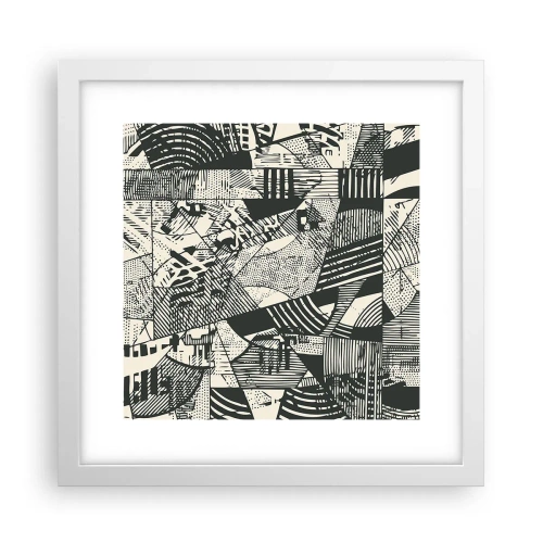 Plakát v bílém rámu - Dynamika současnosti - 30x30 cm