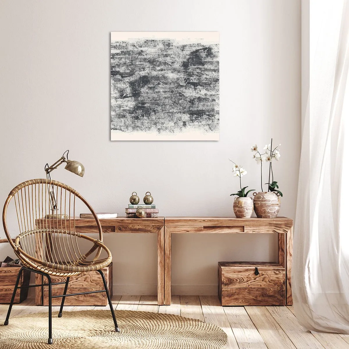 Obraz na plátně - Mlžná kompozice - 60x60 cm