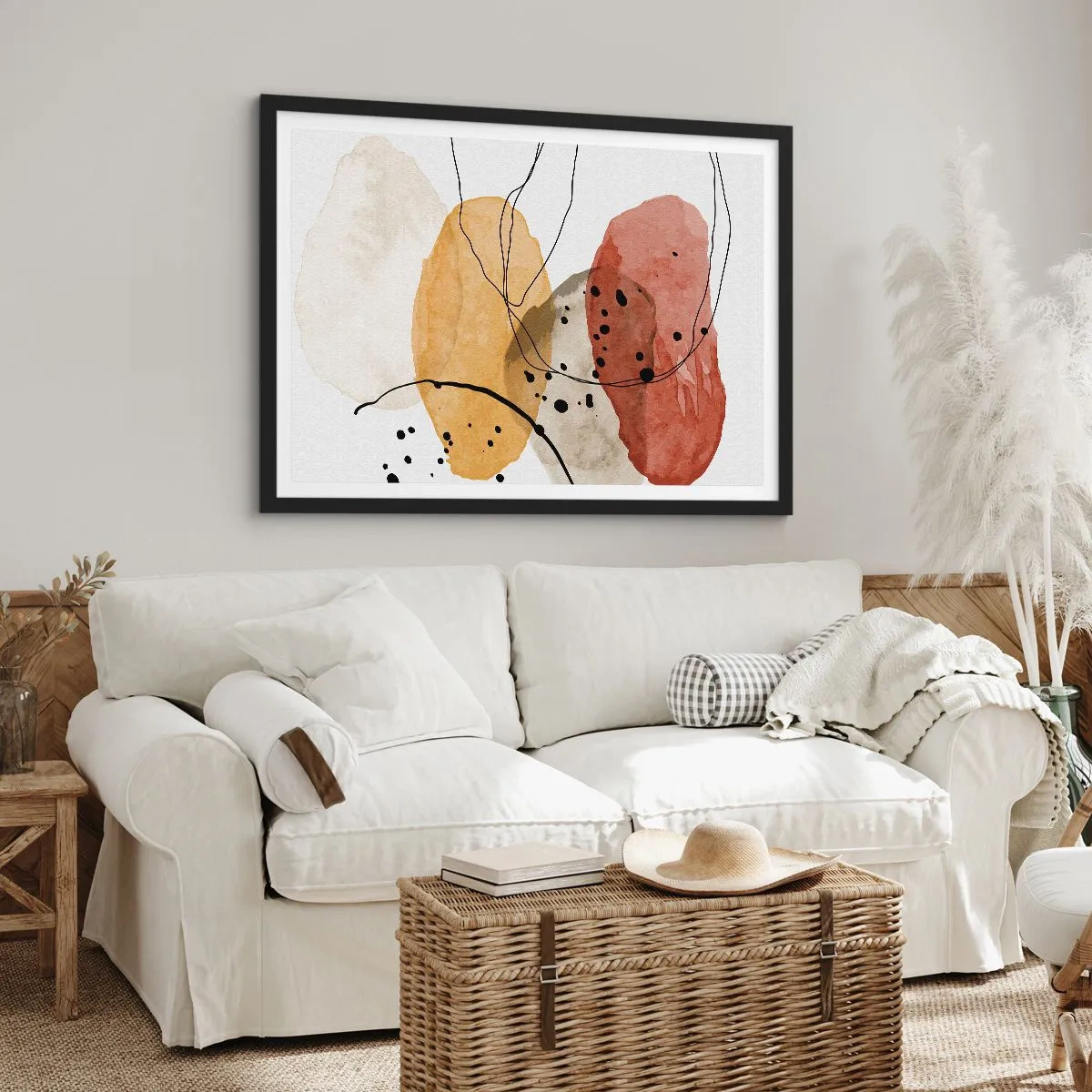 Plakát v černém rámu - Jako lehký, průzračný vzduch - 100x70 cm