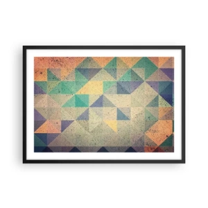 Plakát v černém rámu - Republika trojúhelníků - 70x50 cm