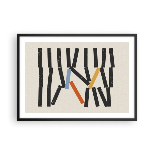 Plakát v černém rámu - Domino – kompozice - 70x50 cm