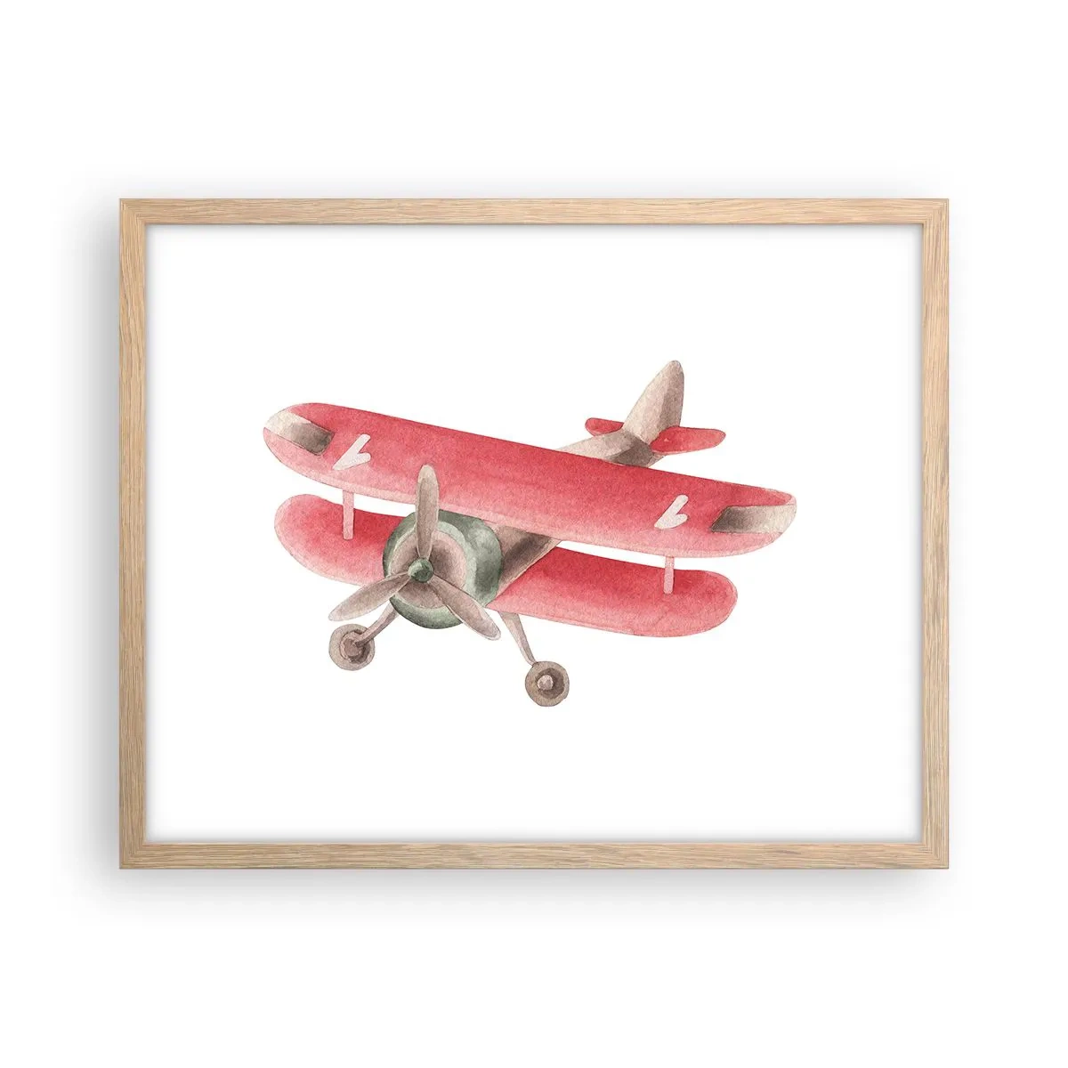 Plakát v rámu světlý dub - Připraven na vysoký let - 50x40 cm