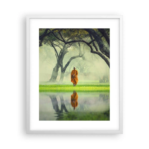 Plakát v bílém rámu - Na cestě k osvícení - 40x50 cm