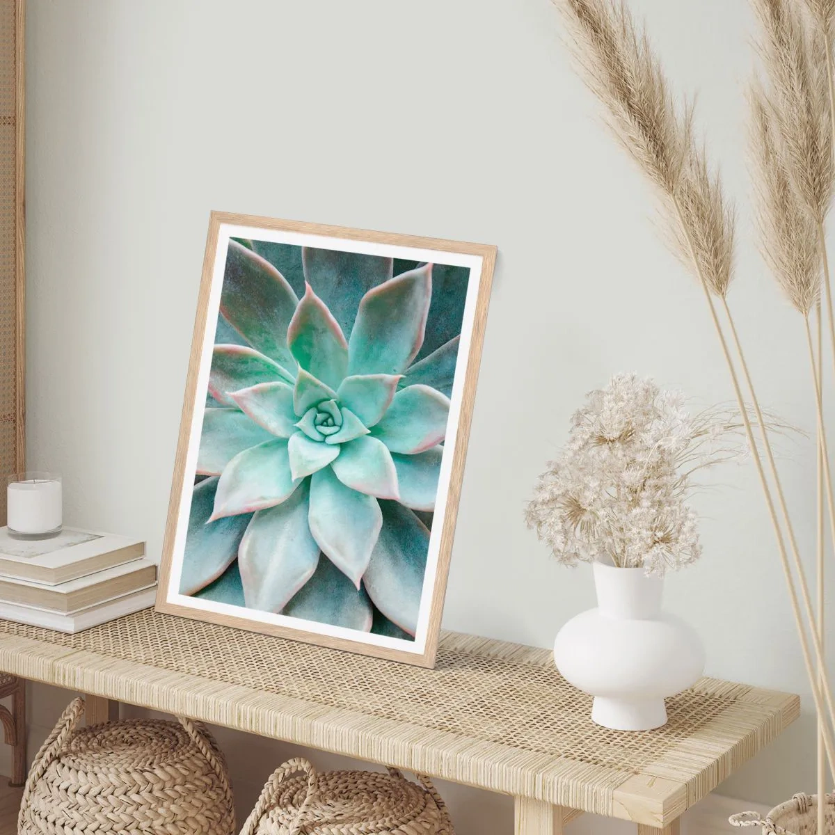 Plakát v rámu světlý dub - Srdce pouště - 40x50 cm