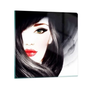 Obraz na skle - Safírový pohled - 30x30 cm