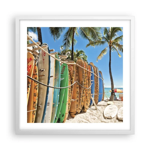 Plakát v bílém rámu - Slunečná zábava - 50x50 cm