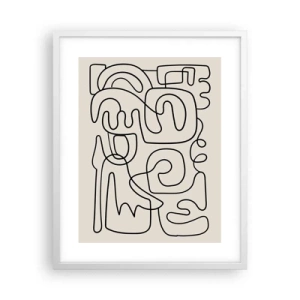 Plakát v bílém rámu - Podle stopy - 40x50 cm