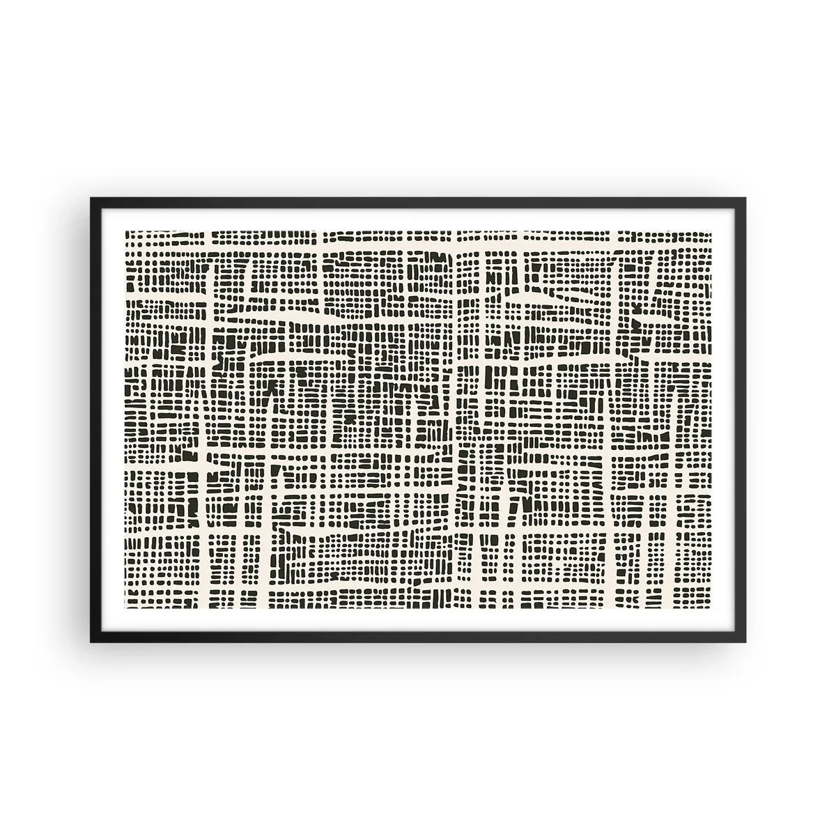 Plakát v černém rámu - Tkaná kompozice - 91x61 cm