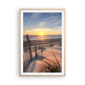 Plakát v rámu světlý dub - Odlesk a stín větru - 61x91 cm