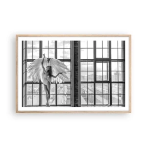 Plakát v rámu světlý dub - Město andělů? - 91x61 cm