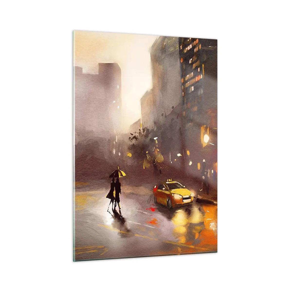 Obraz na skle - Ve světlech New Yorku - 50x70 cm